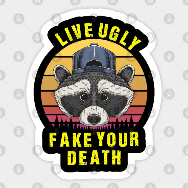 live ugly Sticker by ARRIGO